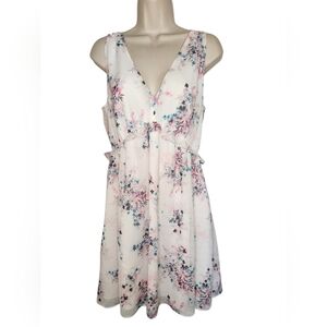 Victoria’s Secret Floral Chiffon Babydoll Dress M Sheer Coquette Cottagecore